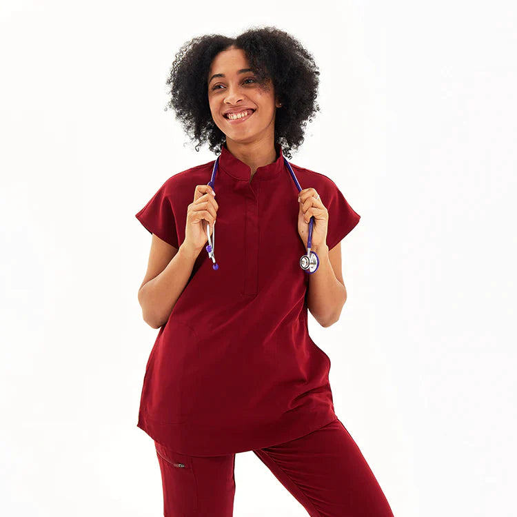 Burgundy Medical Scrubs Uniforms