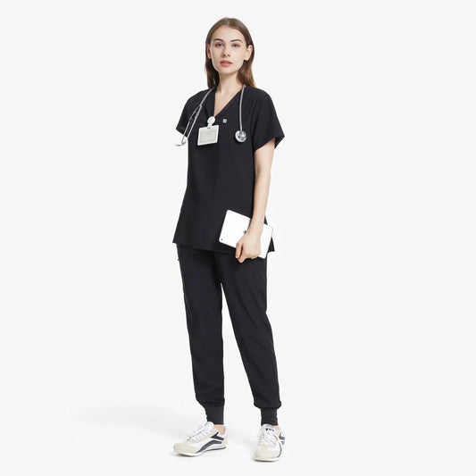 Black Medical Scrubs Uniform