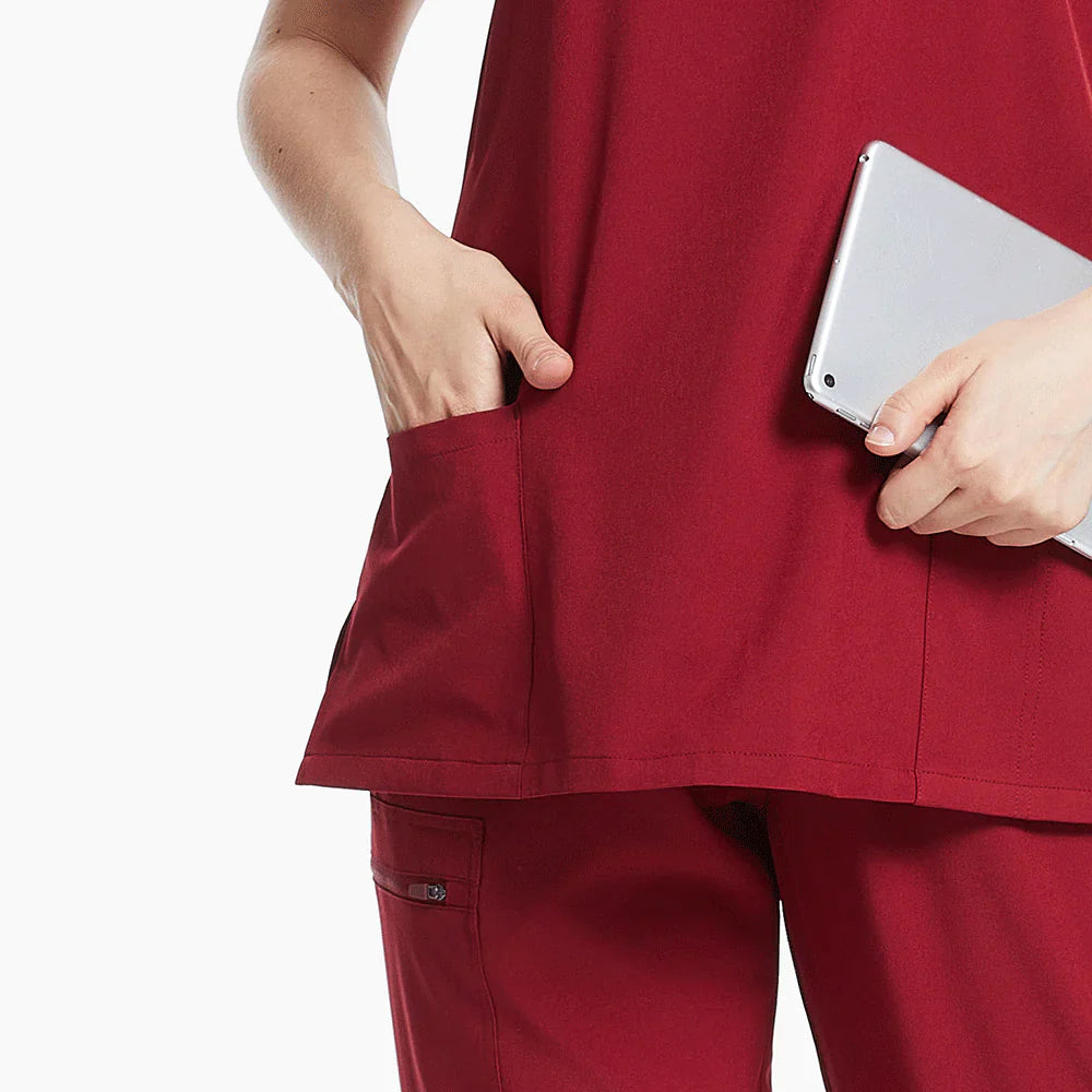 Burgundy Medical Scrubs Uniform