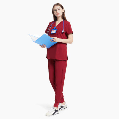 Burgundy Medical Scrubs Uniform