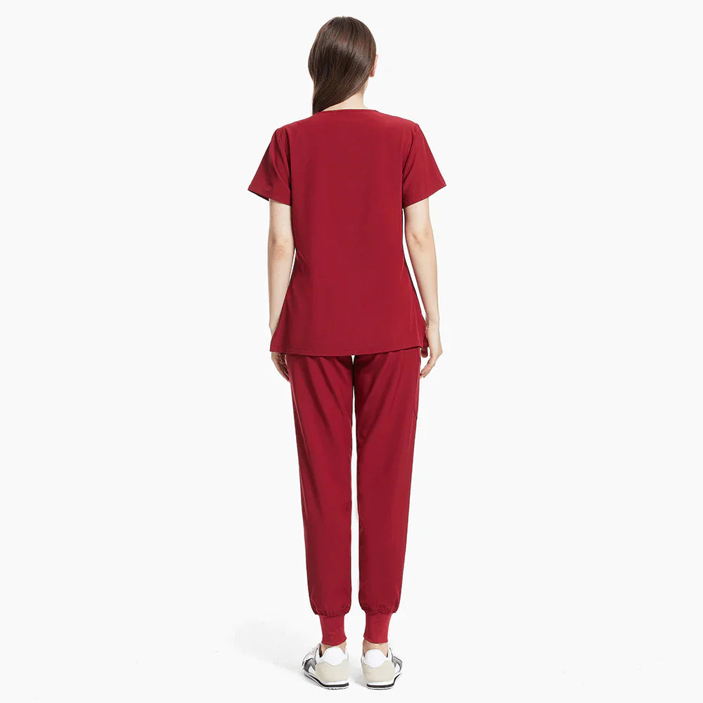Burgundy Medical Scrubs Uniform