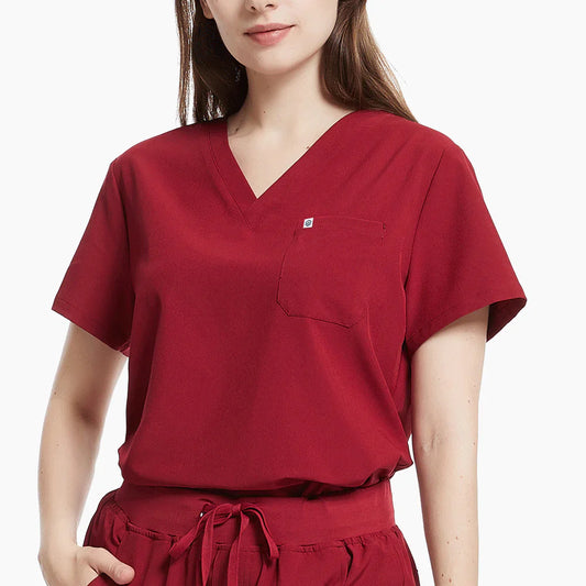 Burgundy Medical Scrubs Uniform